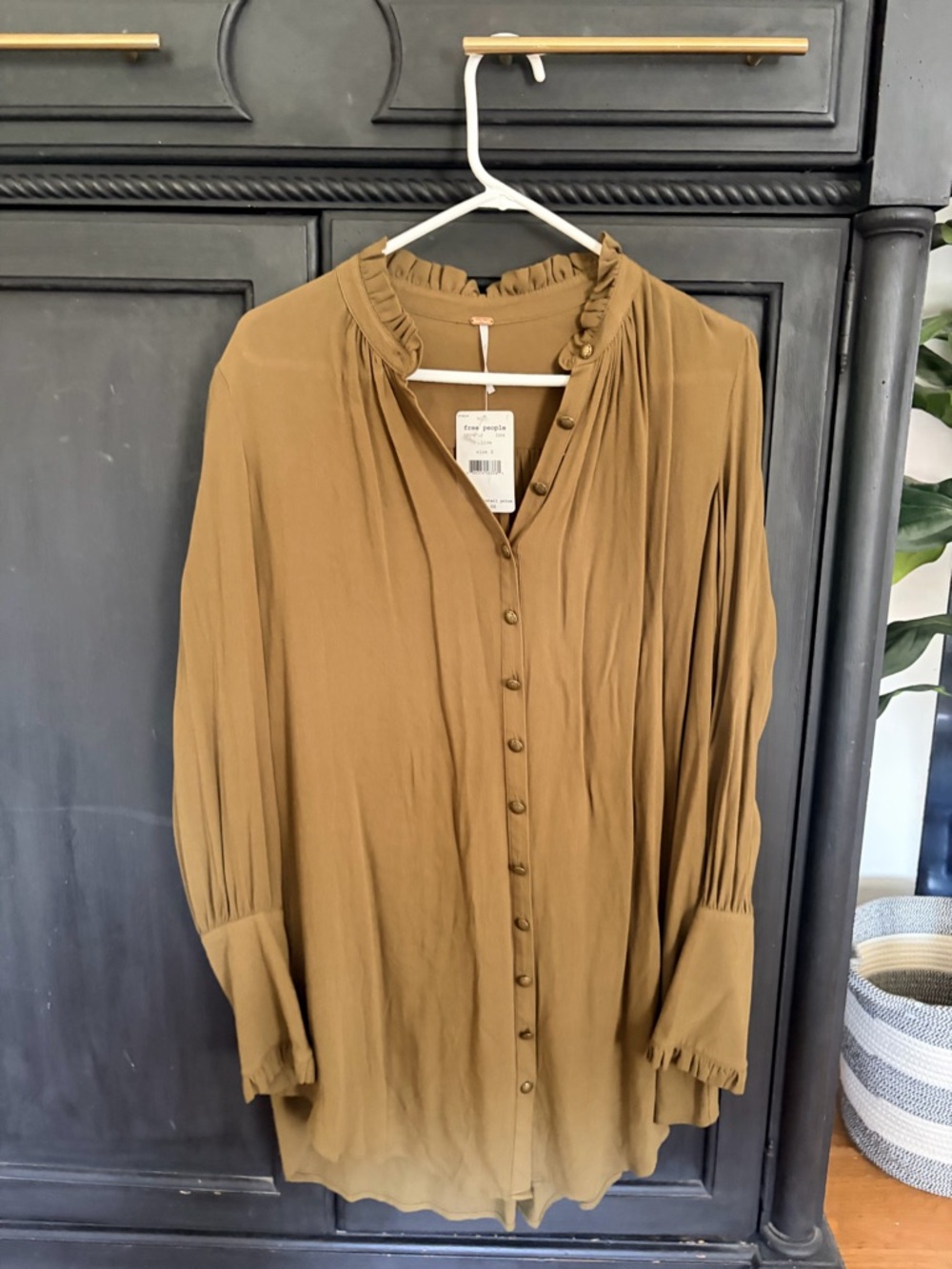 Lightweight Ruffle-Trim Button-Front Women's Tunic from Free People